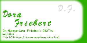 dora friebert business card